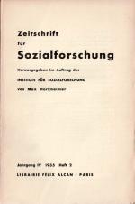 Horkheimer / Adorno - Zeitschrift für Sozialforschung [Studies in Philosophy and Social Science]