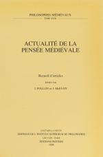 Follon, Actualité de la Pensée Médiévale.