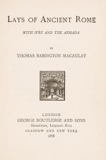 Macaulay, Lays of Ancient Rome – With Ivry and the Armada.