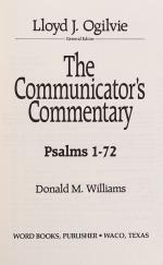 Williams, The Communicator’s Commentary – Psalms 1-72.
