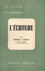 Cohen, L'écriture.