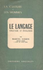 Cohen, Le Langage, Structure et Evolution.