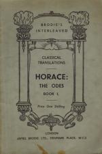 Brodie's Interleaved. Horace: The Odes.
