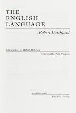 Burchfield, The English Language.
