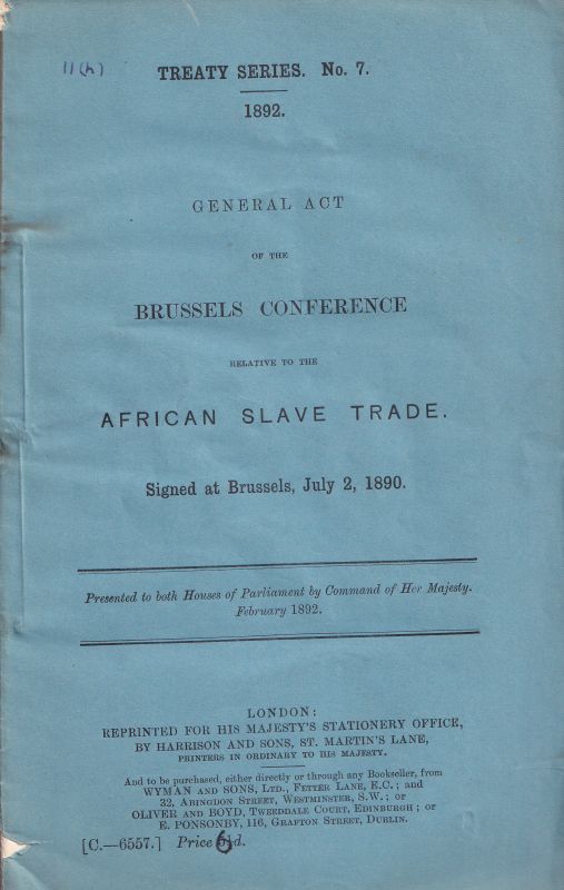 General Act of the Brussels Conference Relative to the African Slave Trade