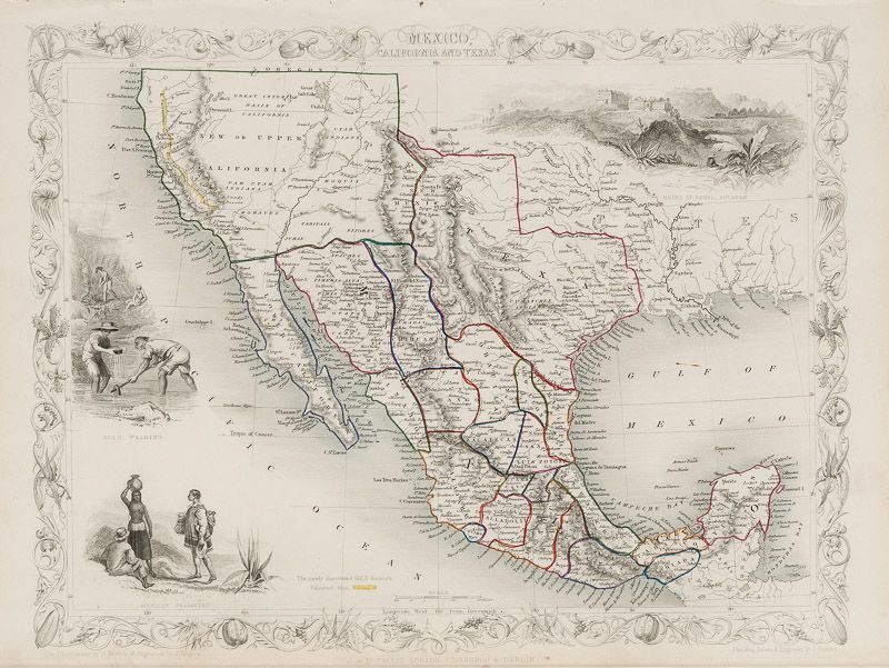 Tallis, Mexico, California and Texas with Vignettes and illustrations of the Rui
