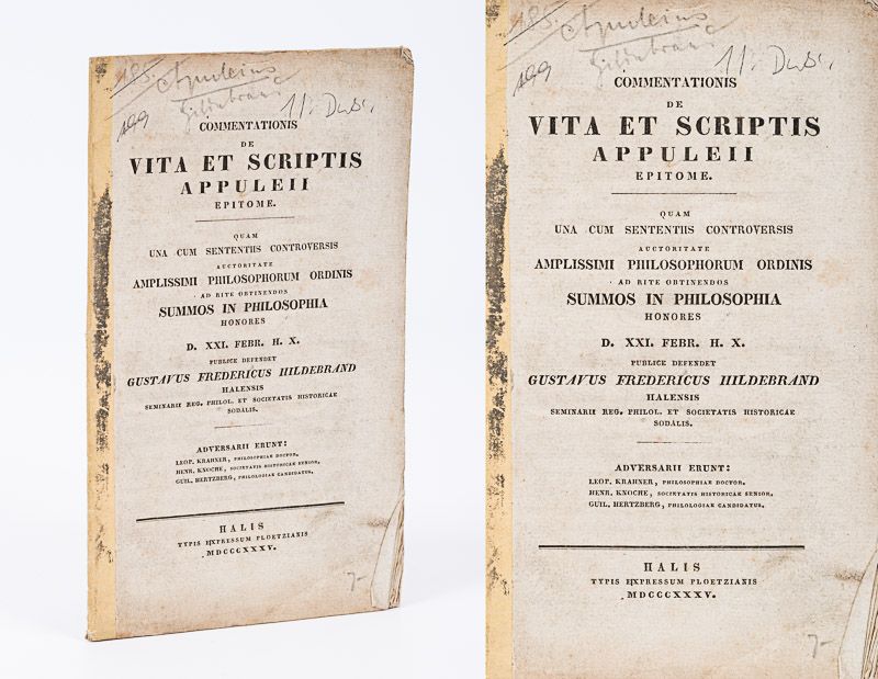 Hildebrand, Commentationis De Vita et Scriptis Appuleii Epitome.