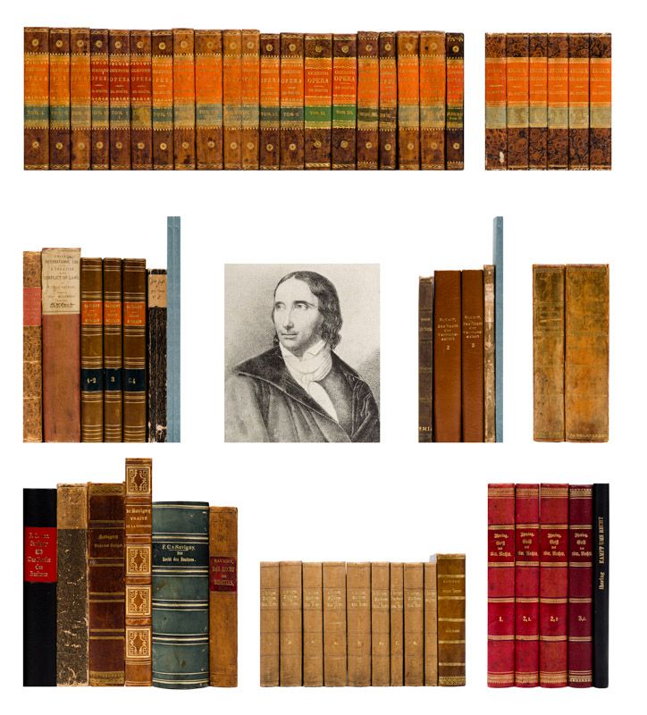 Collection of more than twentyfive (25) original editions, first editions, definitive editions by one of the most important figures of the german legal and historical school, Friedrich Carl von Savign