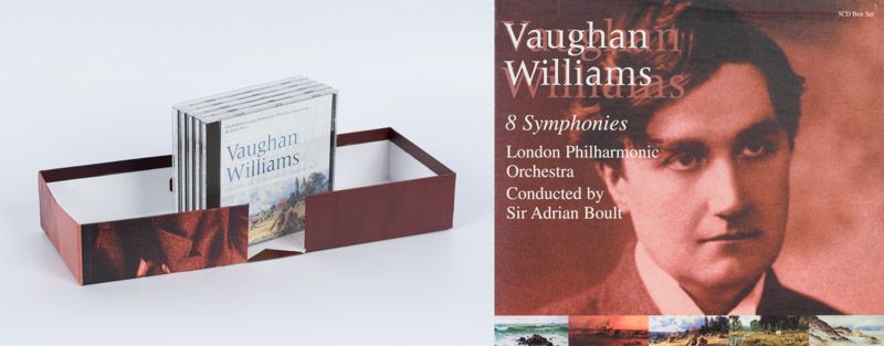 Ralph Vaughan Williams, 8 Symphonies - London Philharmonic Orchestra - Conducted by Sir Adrian Boult. 5 CD - Box - Set