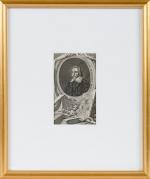 Original copper engraving of english physician William Harvey