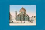 Collection of six stunning, early 19th-century gouache-aquatints of Florence and Pisa. 