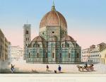 Collection of six stunning, early 19th-century gouache-aquatints of Florence and