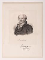 Forestier, Original, early 19th-century engraving of french cardiologist, Jean-N