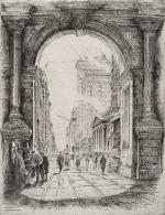 Geissler, Philadelphia - Arch of City Hall looking out on Market Street.