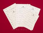 Collection of four very important and meaningful manuscript letters by Leopold I