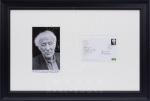 Original, signed John Minihan-photograph of Seamus Heaney at his 70th birthday in his home in Dublin, in the year 2009