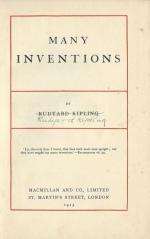 Kipling, Many Inventions [Signed by Kipling].