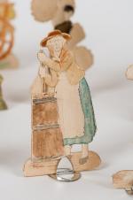 Game 19th century / Spiel 19.Jahrhundert / Rural Economy – Stamped Figures for colouring