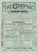 [Thomas, Ephemeral advertising sheet for The Graphic - "An Illustrated Weekly Newspaper". Four page - fold with advertising for Irish Linen, Kinahan Whisky, Collinson and Lock and the Brighton Season,