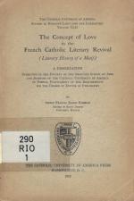 Riordan, The Concept of Love in the French Catholic Literary Revival.
