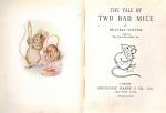 Beatrix Potter, The Tale of Two Bad Mice [with vintage Ephemera advertising leaflet on Beatrix Potter