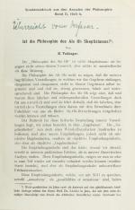 Vaihinger, Sammlung bedeutender Ausgaben des Philosophen Hans Vaihinger 