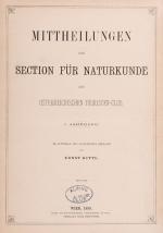 Kittl, Mittheilungen der Section für Naturkunde des Österreichischen Touristen-C