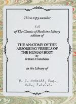 Cruikshank, The Anatomy of the Absorbing Vessels of the Human Body