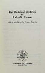 Hearn, The Buddist Writings of Lafcadio Hearn.