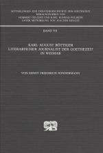 Sondermann, Karl August Böttiger, literarischer Journalist der Goethezeit