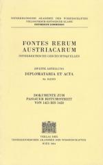 Uiblein, Dokumente zum Passauer Bistumsstreit von 1423 bis 1428.