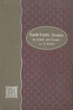 [Strauß, David Friedrich Strauß als Denker und Erzieher.