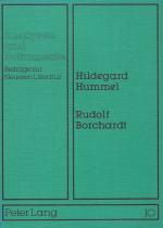 Hummel, Rudolf Borchardt. Interpretationen zu seiner Lyrik.