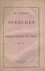 Webster, Speech of Hon. Daniel Webster