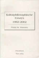 Wimmer, Kulturphilosophische Essays 1992-2002.