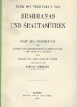 Löbbecke, Über das Verhältnis von Brahmanas und Srautasutren.