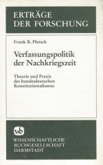 Pfesch, Verfassungspolitik der Nachkriegszeit.