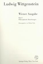 Wittgenstein - Philosophische Bemerkungen.
