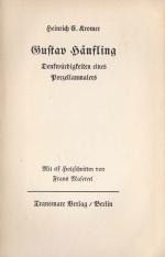 Kromer, Gustav Hänfling. Denkwürdigkeiten eines Porzellanmalers.