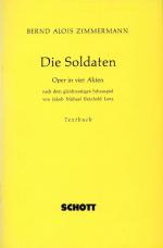 Zimmermann, Die Soldaten. Textbuch.