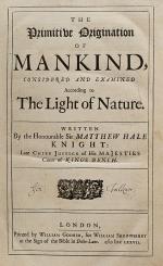 Hale - The Primitive Origination of Mankind, considered and examined According t