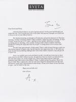 Evita – A Cartoon Version by Alan Parker. association copy of Alan Parker’s “Cartoon Version” of his movie “Evita”