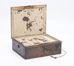Collection of 40 books / publications on Fly Fishing, General Angling [Sharks, Trout, Salmon etc.] plus one vintage metal box with antique / vintage Flies, professionally tied in early 20th century Ir