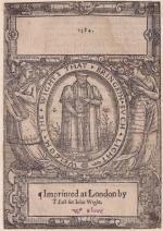Wight, Colophon Woodcut: "Welcom The Wight That Bringeth Such Light"