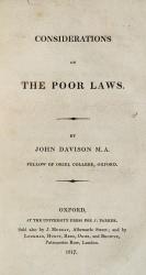 Davison, Considerations on The Poor Law.