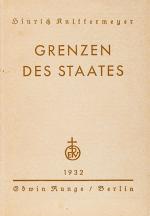 Knittermeyer, Grenzen des Staates.
