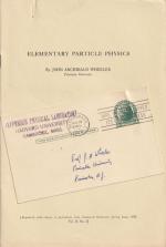 [Holton, Elementary Particle Physics - Original Offprint from the library of John Archibald Wheeler