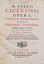 Cicero, Opera, cum delectu commentariorum. Edebat Josephus Olivetus
