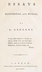 Gregory, Essays – Historical and Moral.