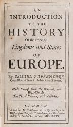 Samuel Pufendorf / Sir Patrick Hume - An Introduction to the History of the Prin